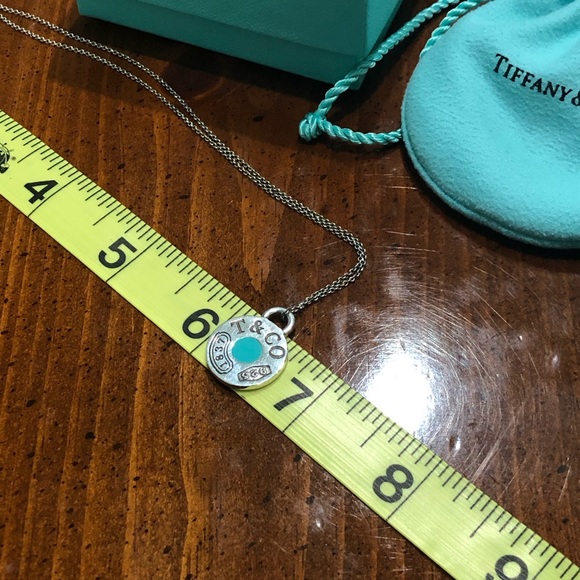 Tiffany & Co. Blue Enamel Round Pendant Necklace - Picture 5 of 16
